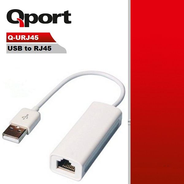 QPORT Q-URJ45 USB TO ETHERNET 10/100 Adapter Adapter