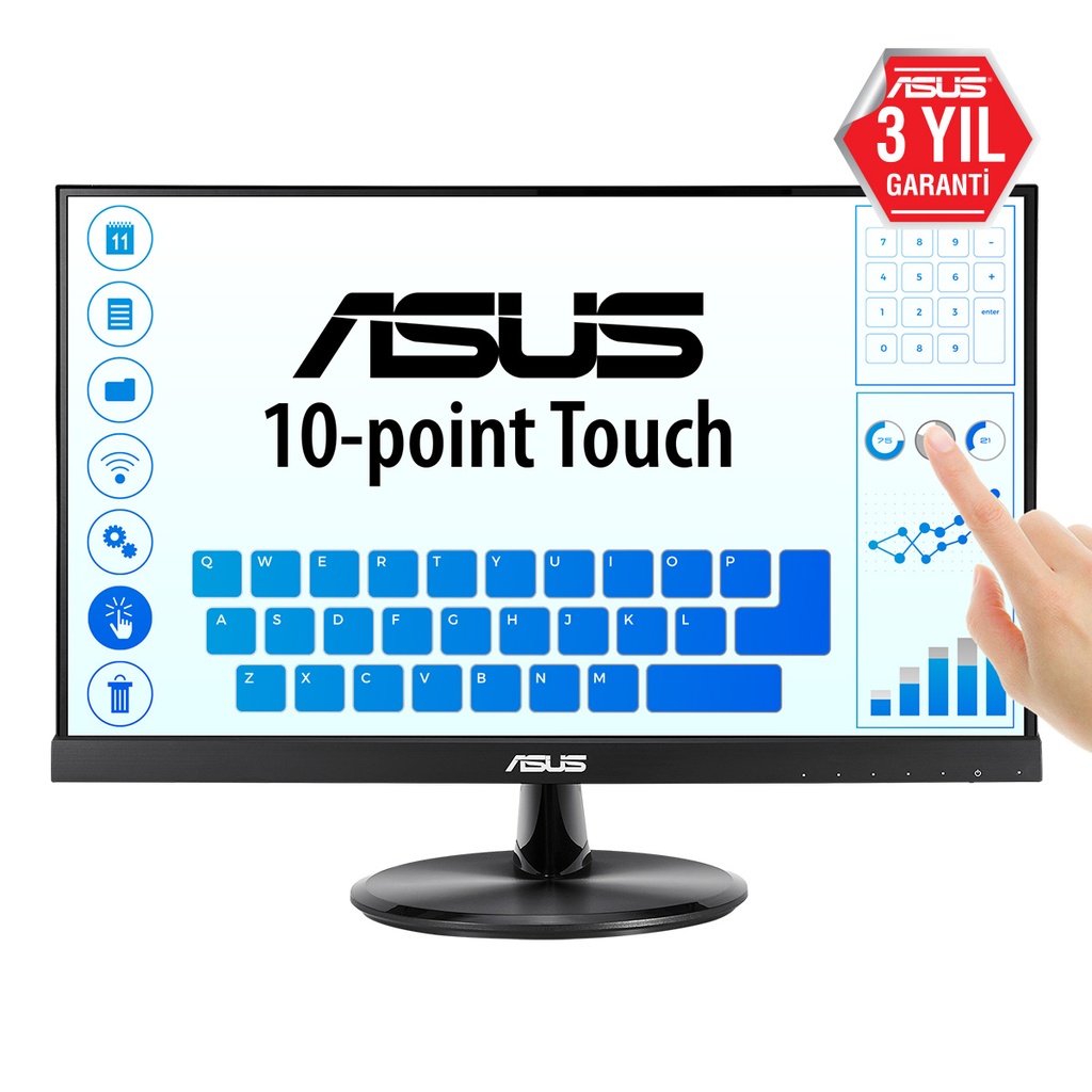 ASUS VT229H 21.5" 5MS 1920x1080 VGA/HDMI VESA MM شاشة لمس LED شاشة
