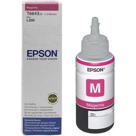 EPSON C13T66434A Красный L100-L110-L200-L210-L300-L550 Чернила 70ML