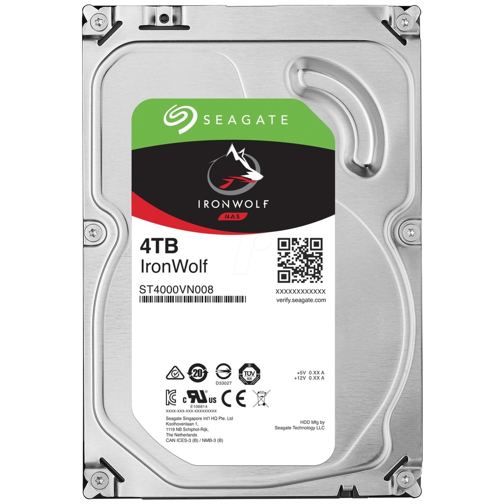SEAGATE IRONWOLF 4TB 5400RPM 256MB SATA3 ST4000VN006 NAS HDD Official Distributor Warranty
