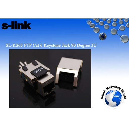 [10405] S-LINK SL-KS65 UTP CAT6 90 DERECE 3U KEYSTONE JACK