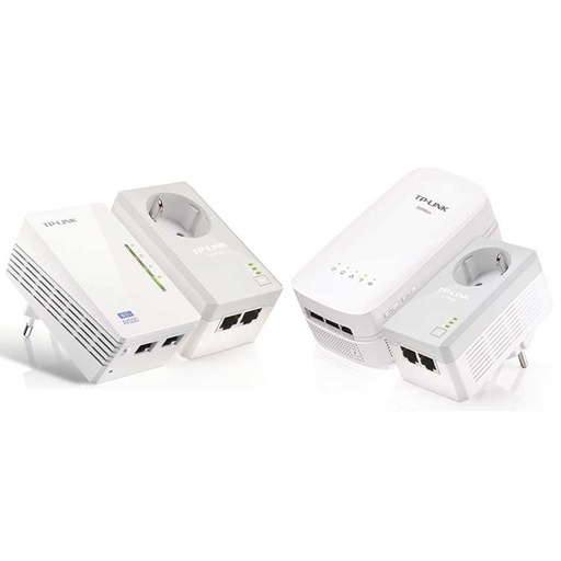 [10391] TP-LINK TL-WPA4226KIT 300MBPS 2PORT 10/100 ETHERNET PORT 2.4GHz INDOOR Wireless POWERLINE Adapter