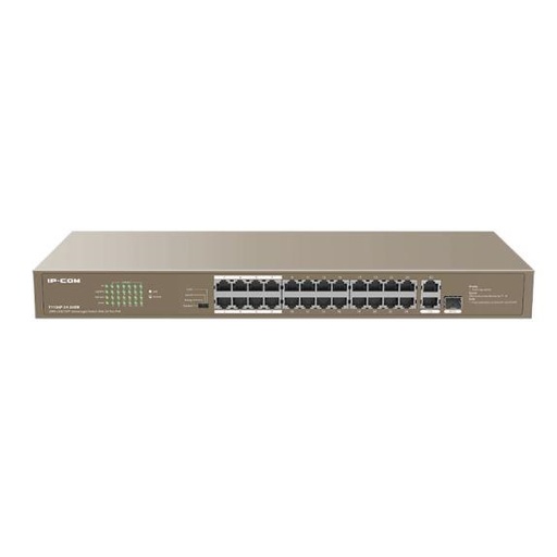 [11287] IP-COM F1126P-24-250W 24 PORT 10/100 24 PORT POE 2 PORT UPLINK 1 SFP 250 WATT Unmanaged RACK MOUNT SWITCH