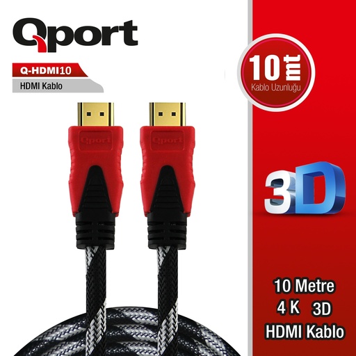 [11284] QPORT Q-HDMI10 HDMI Cable 10MT Ver1.4 Gold Plated 3D