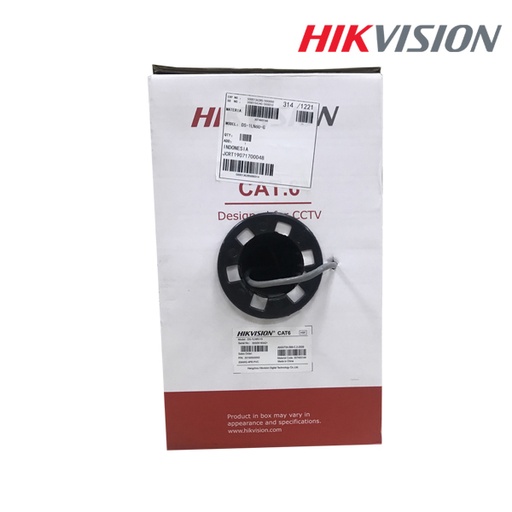 [10725] HIKVISION DS-1LN6U-G 305 MT U/UTP CAT6 YANMAZ كابل رمادي 23 AWG