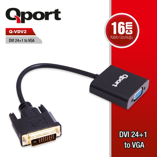 [11522] QPORT Q-VDV2 DVI 24+1 TO VGA Переходник Адаптер питания