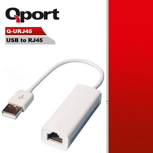 [11520] QPORT Q-URJ45 USB TO ETHERNET 10/100 Adapter Adapter