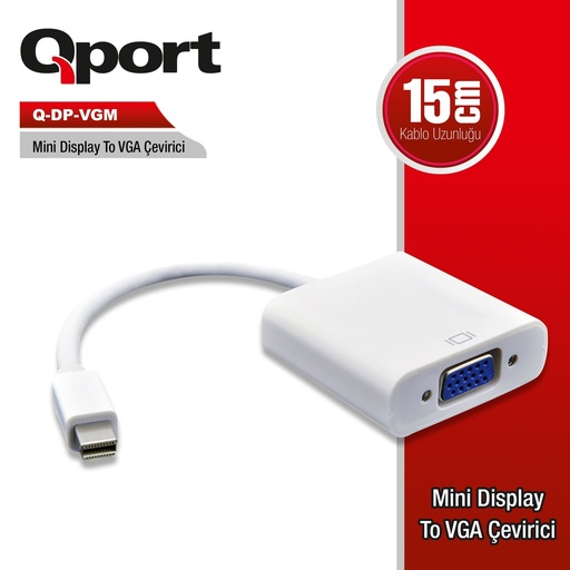 [11513] QPORT Q-DP-VGM MINI DISPLAY TO VGA محول محول