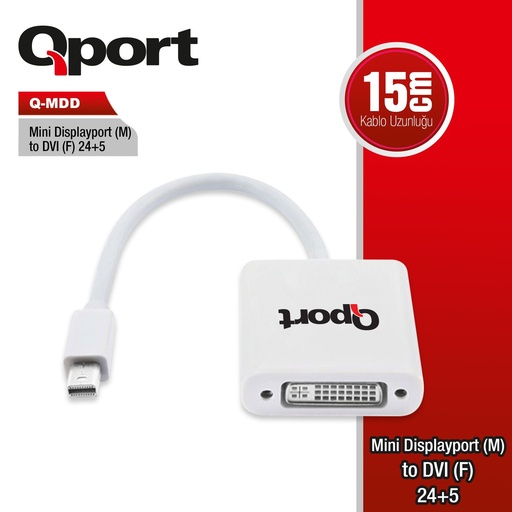 [11511] QPORT Q-MDD MINI DISPLAY TO DVI محول محول