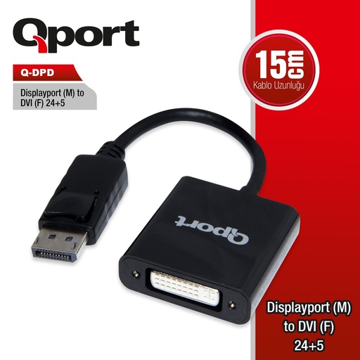 [11509] QPORT Q-DPD DISPLAY TO DVI Переходник Адаптер питания
