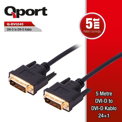 [11493] QPORT Q-DVI245 24+1 M/M 5MT DVI كابل