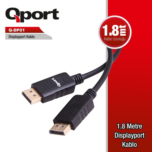 [11491] QPORT Q-DP01 Ver.1.2 DISPLAY كابل 1.8MT