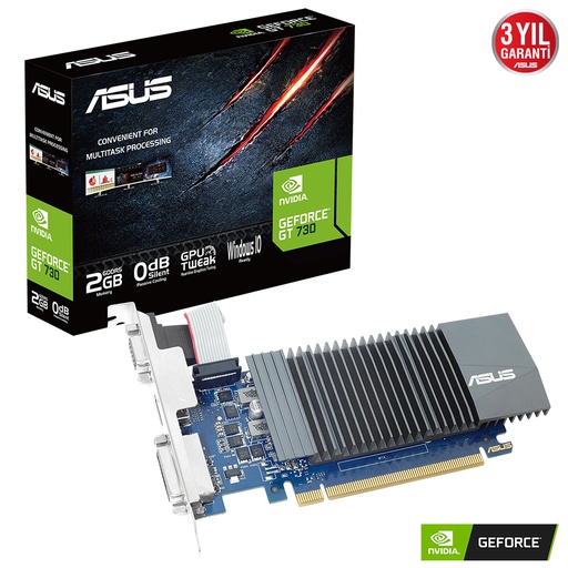[11380] ASUS GT730-SL-2GD5-BRK GT730 2GB DDR5 64Bit VGA/DVI/HDMI 16X DX12 NVIDIA