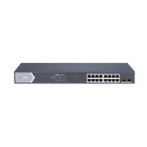 [13666] HIKVISION DS-3E0518P-E/M 16 PORT GIGABIT 16 PORT POE 125W Неуправляемый SWITCH