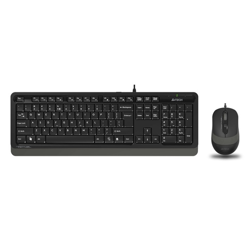 [12999] A4 TECH F1010 سلكي USB STANDART رمادي Q لوحة مفاتيح وفأرة