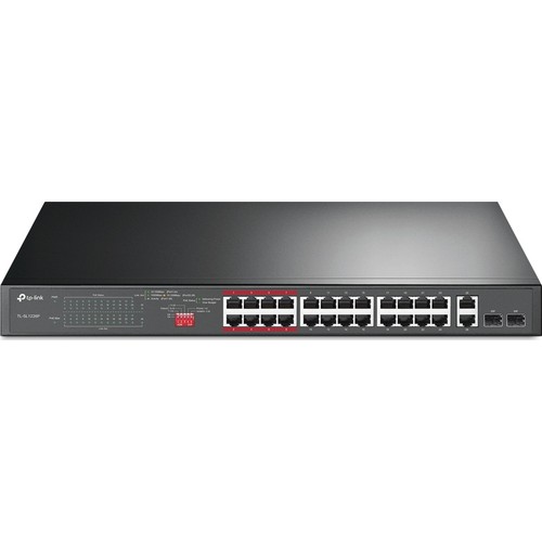 [14623] TP-LINK TL-SL1226P 24 PORT 10/100 24 PORT POE 2 PORT UPLINK +2 SFP Неуправляемый RACK MOUNT SWITCH