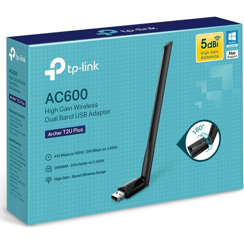 [14228] TP-LINK ARCHER T2U PLUS 600MBPS DUAL BAND USB WIRELESS محول