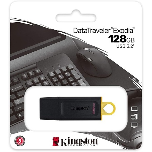 [15265] KINGSTON EXODIA DATATRAVELER 128GB USB 3.2 FLASH ذاكرة DTX/128GB