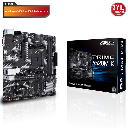 [17706] ASUS PRIME A520M-K 2xDDR4 VGA HDMI 1xM2 AM4 Материнская плата