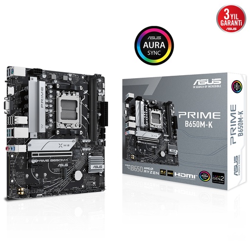 [20242] ASUS PRIME B650M-K 2xDDR5 VGA HDMI 2xM.2 AM5 Motherboard