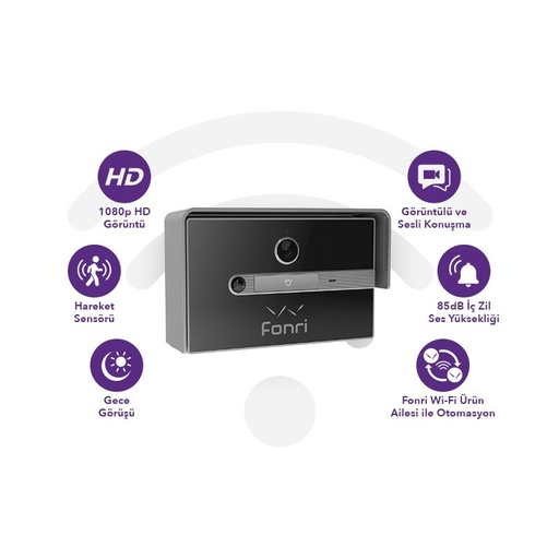 [19705] FONRİ WF3-EL3-0502-02 WIFI Wireless Smart KAPI ZİLİ