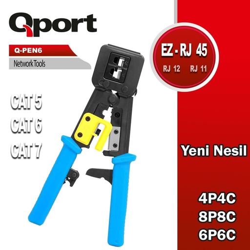 [20150] QPORT Q-PEN6 YENİ Generation EZ RJ45-RJ11-RJ12 PENSE