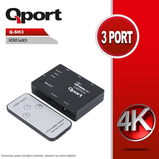 [20139] QPORT Q-SH3 3 PORT HDMI SWITCH