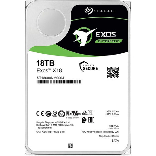 [20671] SEAGATE EXOS X18 18TB 7200RPM 512E/4KN SATA3 6Gbit/sn ST18000NM000J HDD