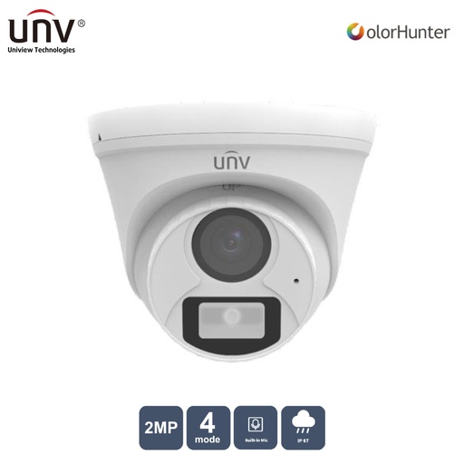 UNIVIEW UAC-T112-AF28-W 2MP 2.8MM COLORHUNTER 20MT IP67 AHD صوت مدمj DOME كاميرا