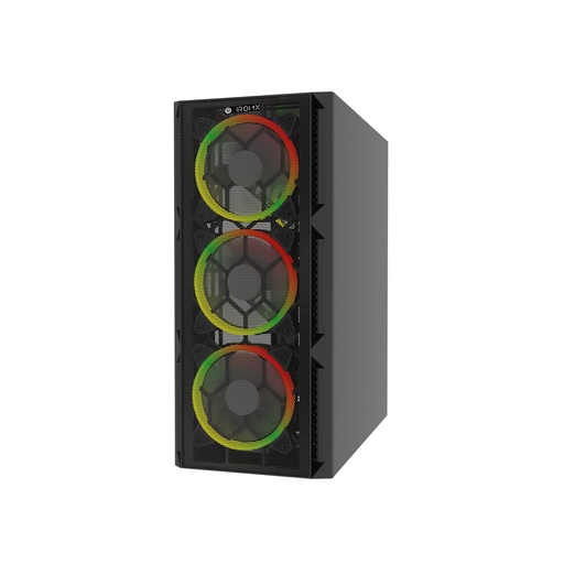 [21918] IROMX SPACE BTX-65G 650W 80+ 4x RAINBOW FIXED LED FAN ATX 2xUSB3.0 Черный Корпус