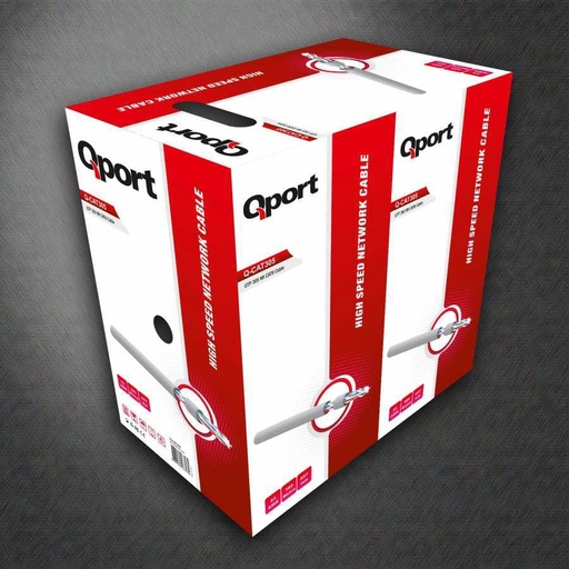 [6250] QPORT Q-CAT6 305 MT UTP CAT6 NETWORK Кабель Серый 23AWG 0.57MM