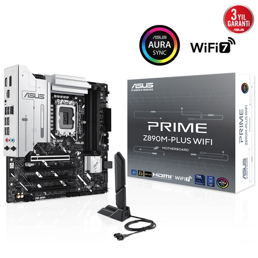 [22028] ASUS PRIME Z890M-PLUS WIFI 4x DDR5 DP/HDMI 3x M.2 1x 2.5GLAN/WIFI7/BT USB3.2 1851P Motherboard