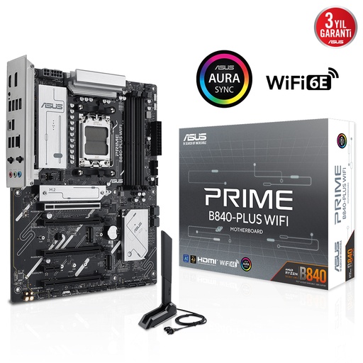 [22428] ASUS PRIME B840-PLUS WIFI 4xDDR5 DP/HDMI 3xM.2 AM5 Материнская плата