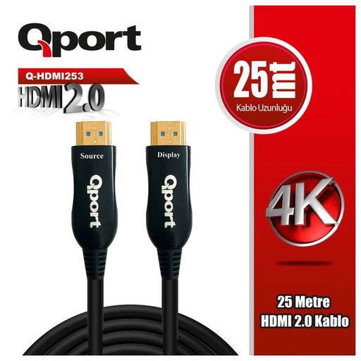 [22552] QPORT Q-HDMI253 HDMI Кабель 25MT Ver2.0 Позолоченный 3D 4K