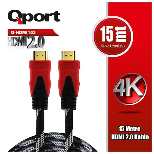 [22551] QPORT Q-HDMI153 HDMI Кабель 15MT Ver2.0 Позолоченный 3D 4K