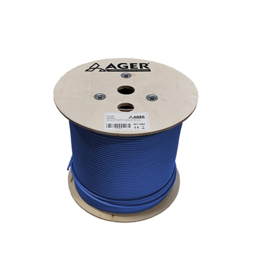 [22890] AGER AC-600-5-BL 500MT U/UTP CAT6 LS0H - HELOJEN FREE Синий 250MHZ 23AWG %100 BAKIR