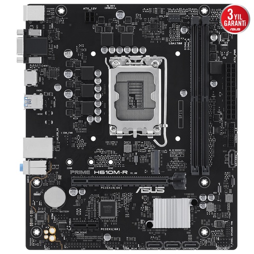 [23644] ASUS PRIME H610M-R-SI 2xDDR5 VGA/HDMI/DP 1xM.2 1xGLAN 1700P Motherboard