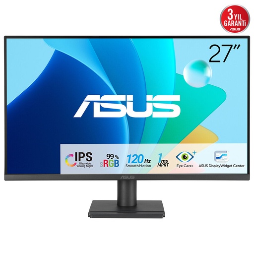 [23654] ASUS VA279HG 27 IPS 1920x1080 1ms 120Hz 300cd HDMI VGA VESA 3YIL EYECARE,FLICKER-FREE,DÜŞÜK Синий IŞIK, 99%SRGB, ÇERÇEVESİZ Монитор