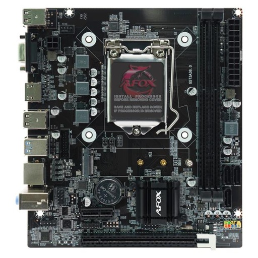 [23370] AFOX IH110D4-MA2-V4 2xDDR4 VGA+HDMI 1xGLAN 1x M.2 NVMe Gen3 1151Pin Motherboard