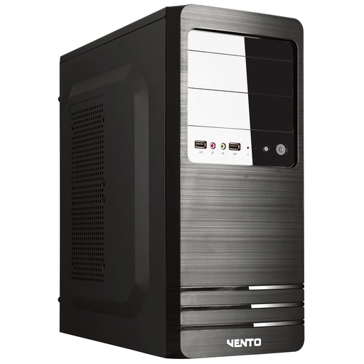 [24013] VENTO VS114F 300W 1x8CM/2x12CM FAN ATX 1xUSB2.0/1xUSB3.0 Черный Корпус