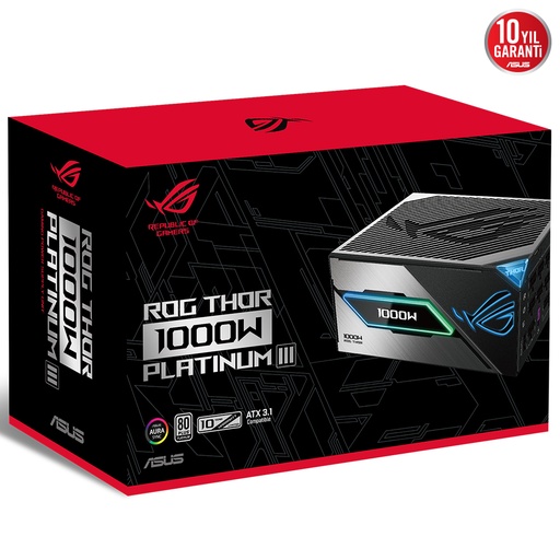 [24321] ASUS ROG-THOR-1000P3 1000W 80+ PLATINUM Магнитный OLED EKRAN POWER SUPPLY PCI-E 5.0
