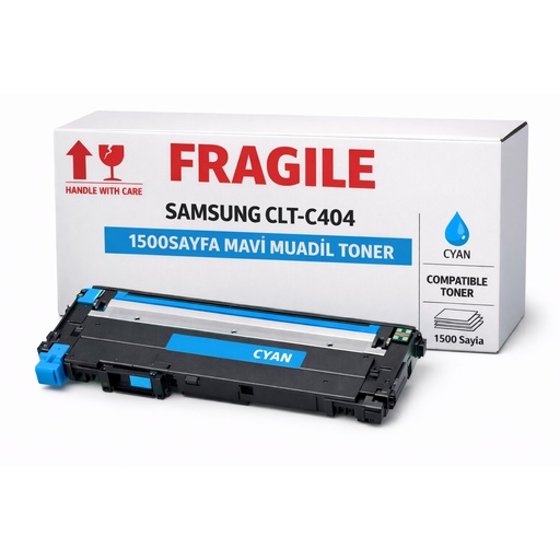 [10090] FRAGILE SAMSUNG CLT-C404 1500SAYFA Blue Compatible Toner