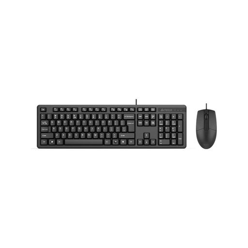 [24615] A4 TECH KR-3330S USB وسائط متعددة أسود صامت Q لوحة مفاتيح وفأرة