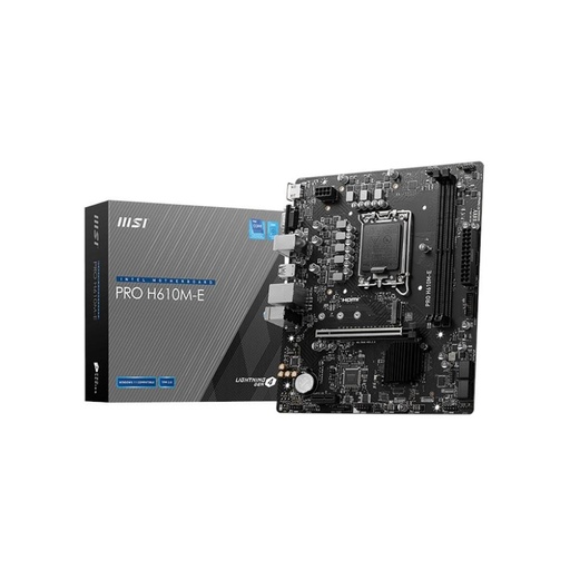 [25035] MSI PRO H610M-E 2xDDR5 VGA/HDMI 1xM.2 1xGLAN 1700P لوحة أم