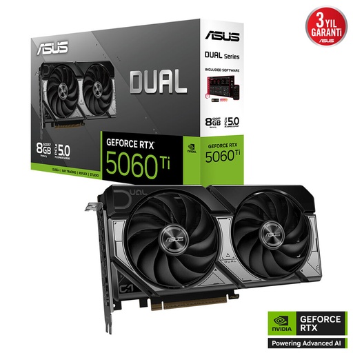 [25256] ASUS DUAL-RTX5060TI-8G RTX5060TI 8GB DDR7 128Bit 3xDP/1xHDMI