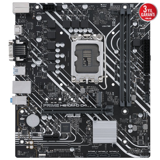 [17736] ASUS PRIME H610M-D D4 2xDDR4 VGA/HDMI 1xM.2 1xGLAN 1700P Материнская плата