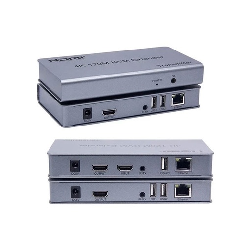 [25392] APRONX APX-120M CAT5E/CAT6 120M 4K HDMI-USB-IR EXTENDER