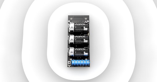 AJAX Transmitter وحدة إرسال لاسلكية لدمج أجهزة الطرف الثالث (أبيض)