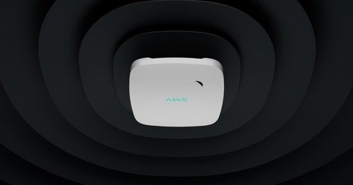 AJAX FireProtect كاشف دخان بصري وحرارة لاسلكي (أسود)