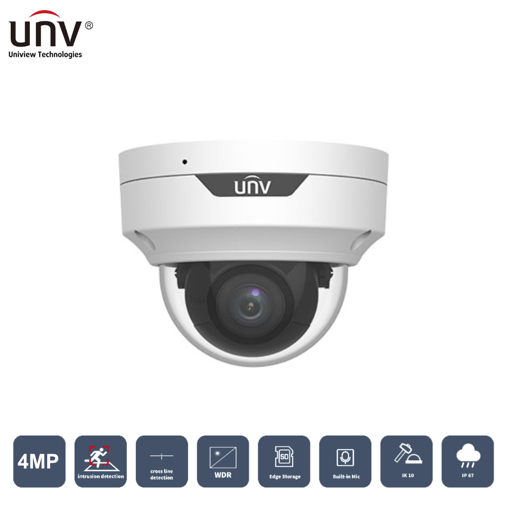 UNV IPC3534LB-ADEZK-H 4 MP IR DOME MOTORİZE IP KAMERA, SESLİ